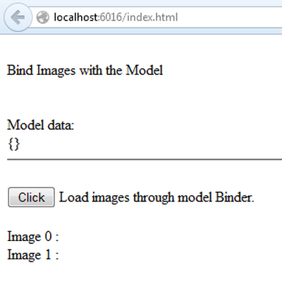 Display Model bind page
